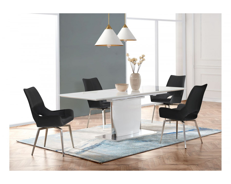 GF D2279DT + D4878DC-BLK Dining Table + 4 Dining Chair