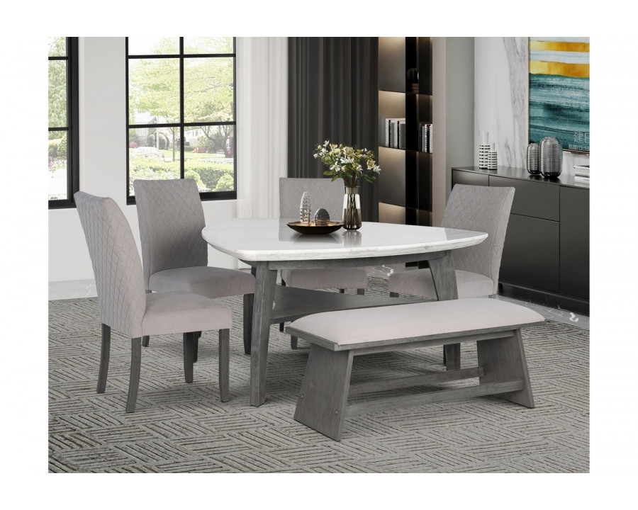 GF - D8192 Triangle DT Dining Table + 4 Dining Chairs