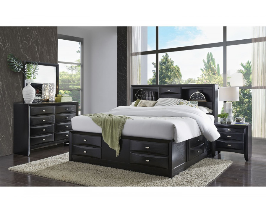 GF Linda Black King Bed Group