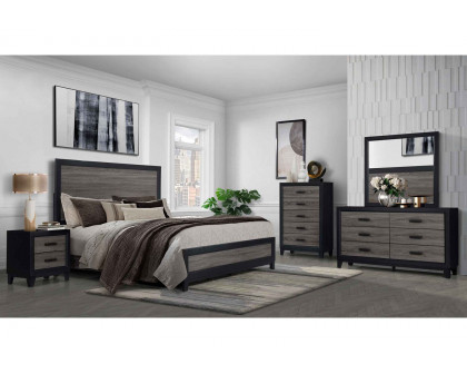 GF Lisbon Gray/Black Bed