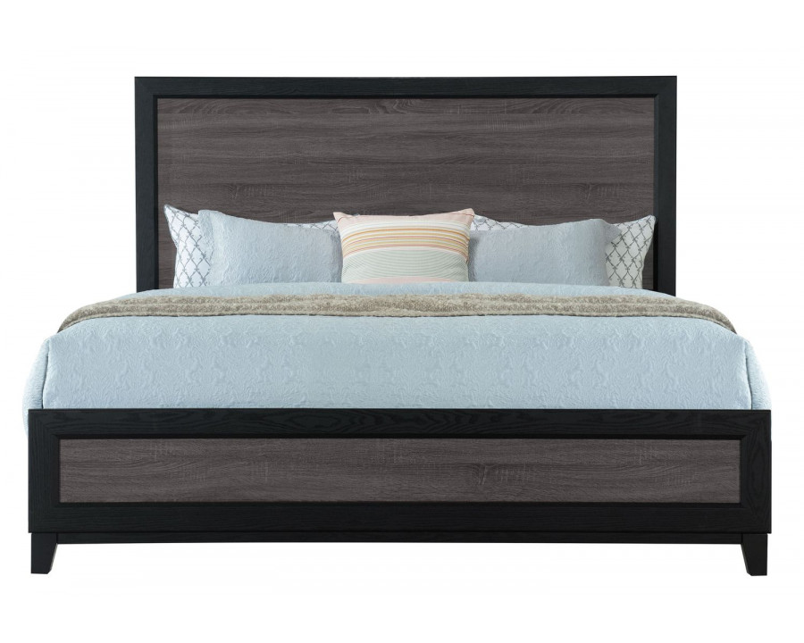 GF Lisbon Gray/Black King Bed