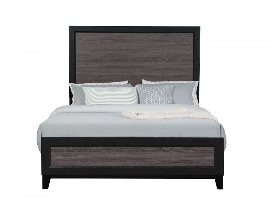 GF Lisbon Gray/Black Queen Bed