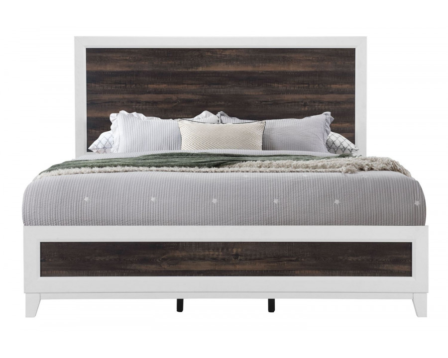 GF Lisbon Oak/White King Bed