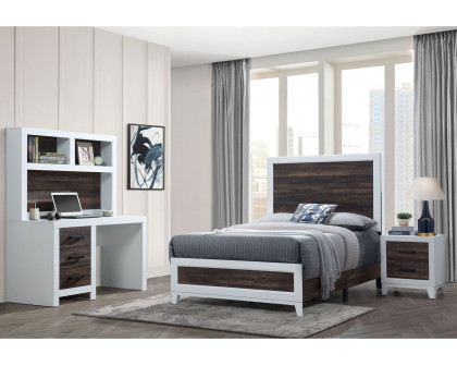 GF Lisbon Oak/White King Bed