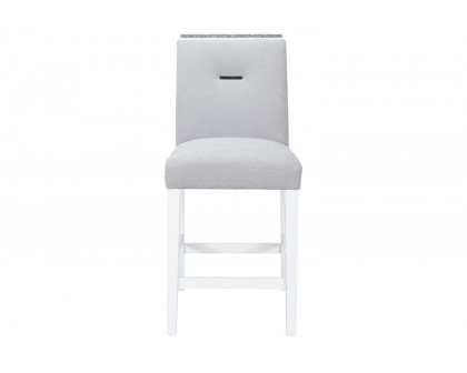 GF™ Monaco White Bar Set Square Bar Table + 4 Bar Stools