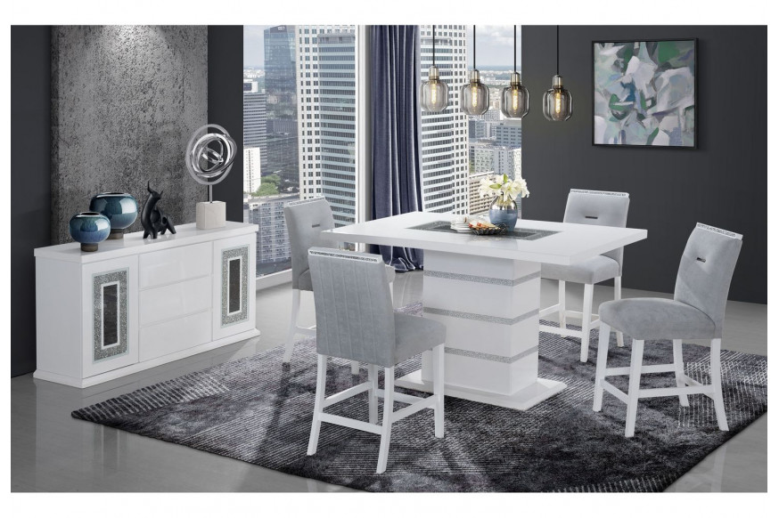 GF™ - Monaco White Rectangular Bar Table Rectangular Bar Table