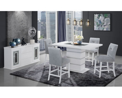 GF™ - Monaco White Rectangular Bar Table Rectangular Bar Table