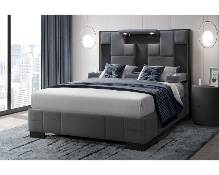 GF Oscar Dark Gray 8 Queen Bed