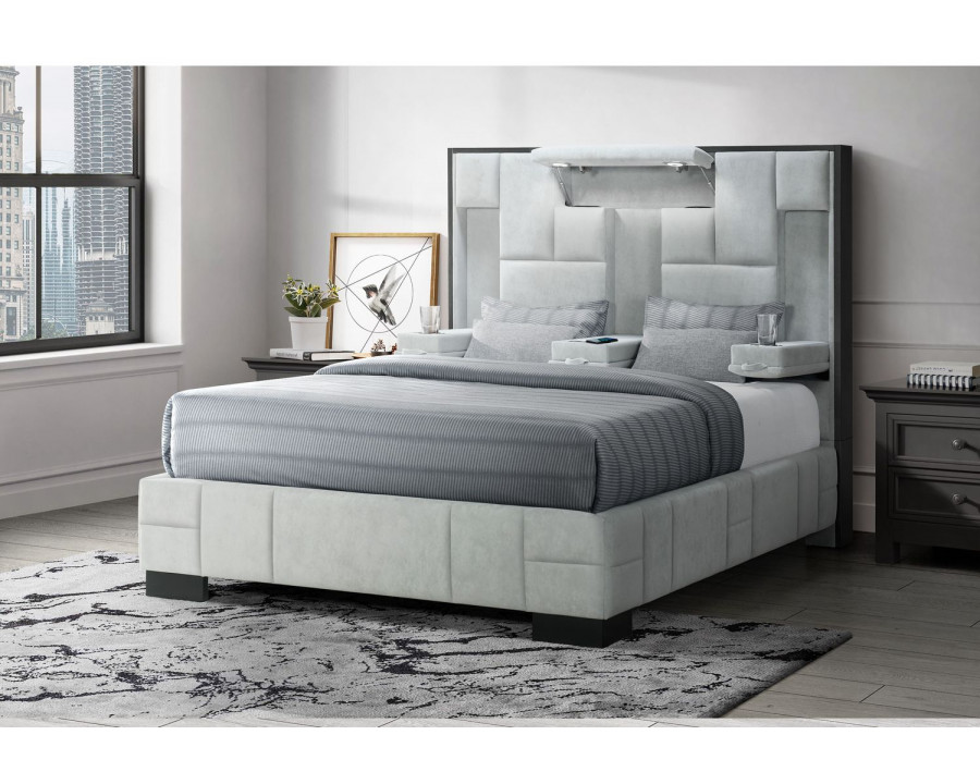 GF Oscar Light Gray Queen Bed