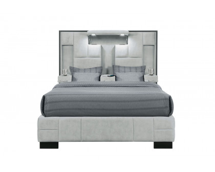 GF Oscar Light Gray Queen Bed