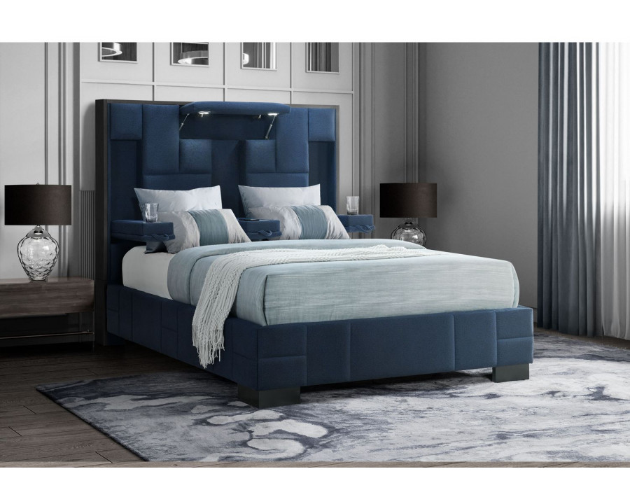 GF Oscar Navy Blue Queen Bed