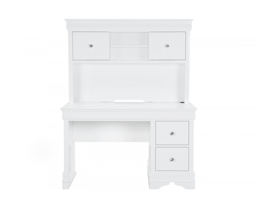 GF - Pompei White Youth Desk With Hutch