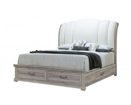 GF Rowan/Tatum Natural Storage King Bed With Storage