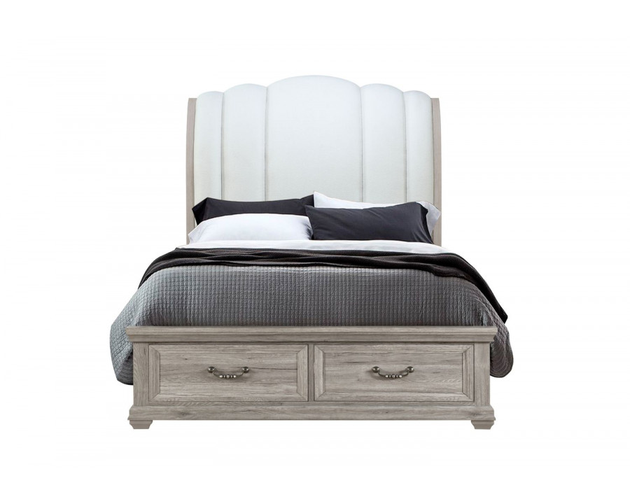 GF Rowan/Tatum Natural Storage Queen Bed Storage