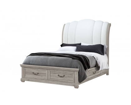 GF Rowan/Tatum Natural Storage Queen Bed Storage