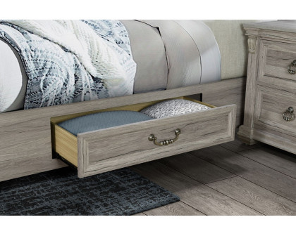 GF Rowan/Tatum Natural Storage Queen Bed Storage