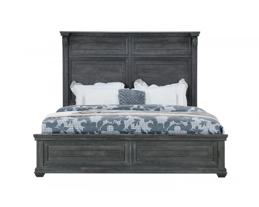 GF Rowan/Tatum Gray Non-Storage, Tatum Gray Panel Bed King Bed w/Out Storage