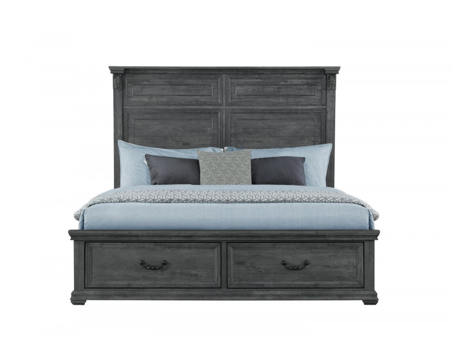 GF Gray Rowan/Tatum Storage, Tatum Panel Bed Bed Storage