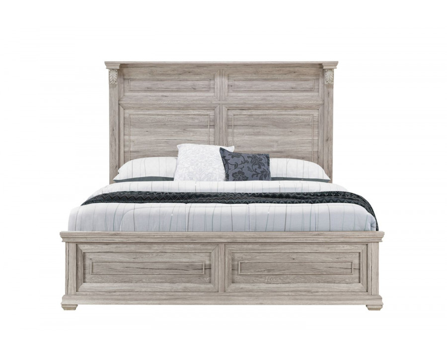 GF Rowan/Tatum Natural Non-Storage, Tatum Natural Panel Bed King Bed w/ Out Storage