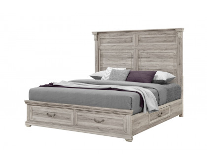 GF Rowan/Tatum Natural Storage, Tatum Natural Panel Bed King Bed Storage