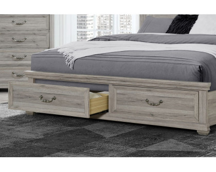 GF Rowan/Tatum Natural Storage, Tatum Natural Panel Bed King Bed Storage