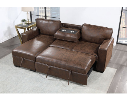 GF U0203 Coffee Pull Out Sofa Bed