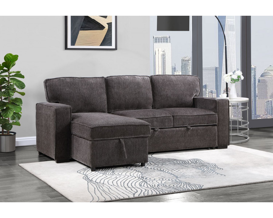 GF U0203 Dark Gray Pull Out Sofa Bed