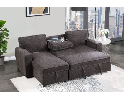 GF U0203 Dark Gray Pull Out Sofa Bed