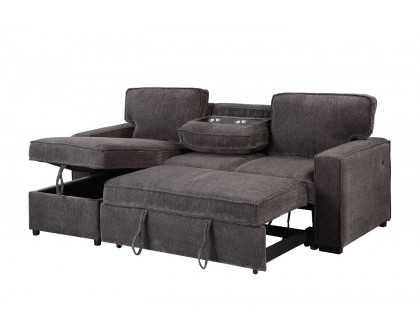 GF U0203 Dark Gray Pull Out Sofa Bed