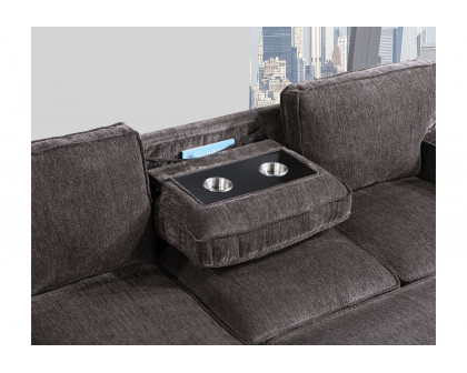 GF U0203 Dark Gray Pull Out Sofa Bed