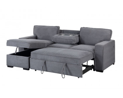 GF U0203 Light Gray Pull Out Sofa Bed