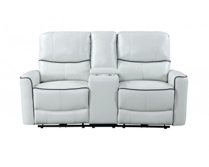 GF - U1790 Light Gray Power Reclining Sofa/Power Console Reclining Loveseat