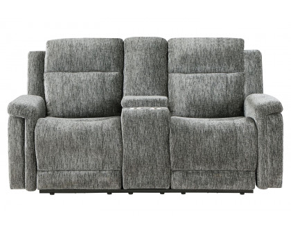 GF - U1797 Dark Gray Power Reclining Sofa/Power Console Reclining Loveseat