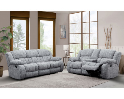 GF U250 Gray Console Reclining Loveseat