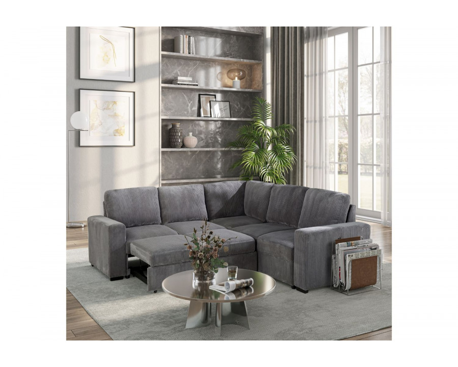 GF U2660 Sectional Without Chaise and With Pull Out Sofa Bed