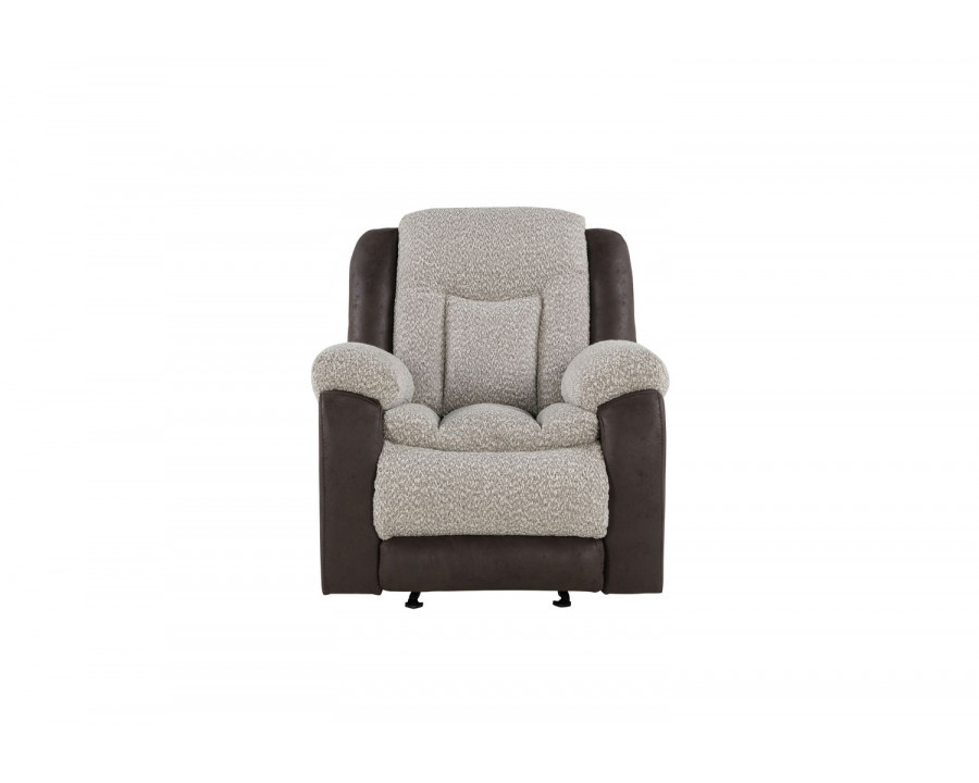 GF - U4377 Gray/Brown Glider Recliner