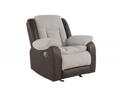 GF - U4377 Gray/Brown Glider Recliner