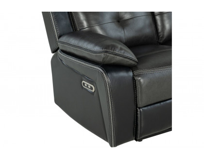 GF - U5050 Blanche Charcoal/Blanche Black Power Power Recliner