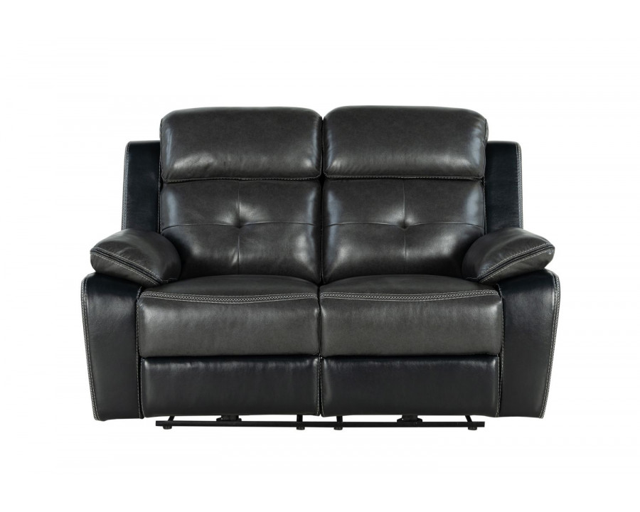 GF - U5050 Blanche Charcoal/Blanche Black Power Power Reclining Loveseat