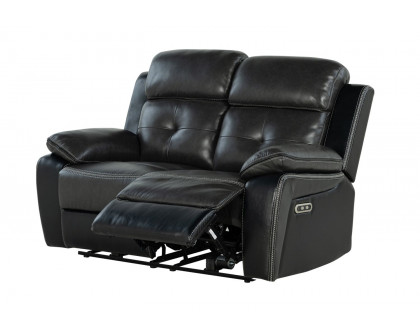 GF - U5050 Blanche Charcoal/Blanche Black Power Power Reclining Sofa/Power Reclining Loveseat