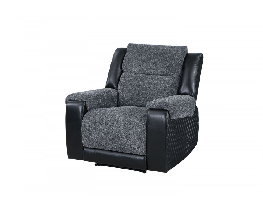 GF - U5914 Gray/Black Recliner