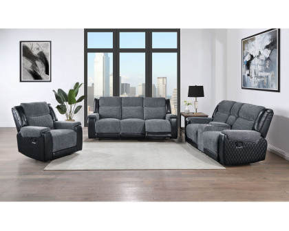 GF - U5914 Gray/Black Recliner