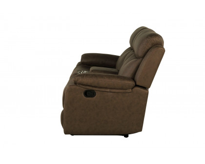 GF - U6026 Dark Brown 5 Console Reclining Loveseat