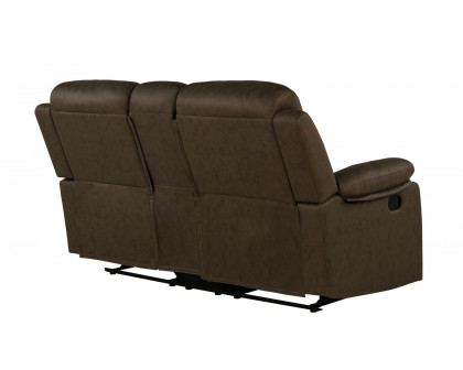 GF - U6026 Dark Brown 5 Console Reclining Loveseat