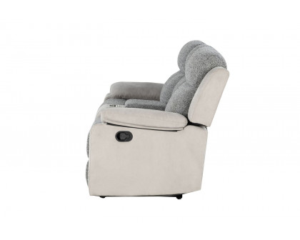 GF - U6027 Gray/White Console Reclining Loveseat