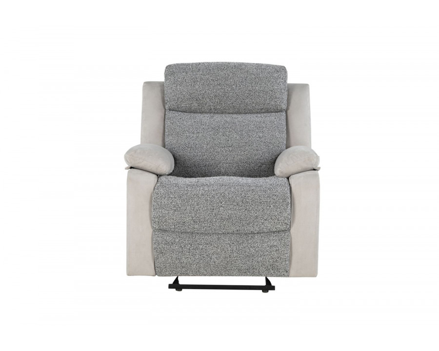 GF - U6027 Gray/White Glider Recliner