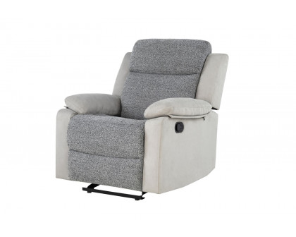 GF - U6027 Gray/White Glider Recliner