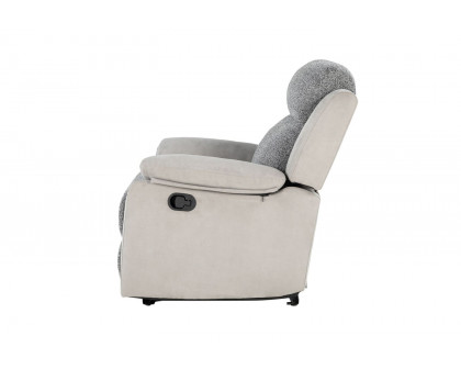 GF - U6027 Gray/White Glider Recliner