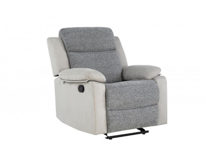 GF - U6027 Gray/White Glider Recliner