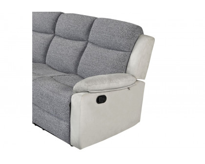 GF - U6027 Gray/White Reclining Sofa/Console Reclining Loveseat